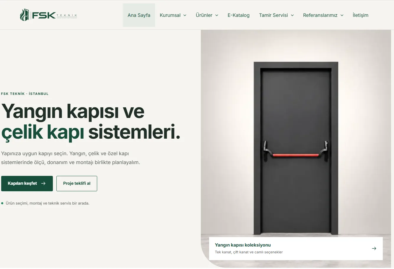 FSK Teknik: Yangın ve Çelik Kapı Sistemlerinde Güvenilir Çözümler